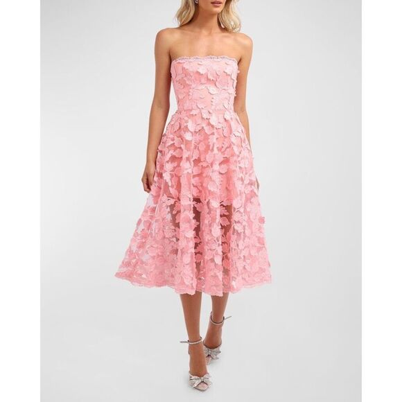 farm rio flower stripes off white midi dress Off-White Richelieu Sunflower Midi Dress – FARM Rio